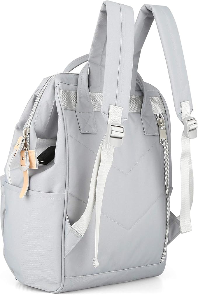 himawari Laptop Backpack for Women&Men Travel Backpack With USB Charging Port Large Business Bag Water Resistant College Bag Computer Doctor Bag(1881-Grey)