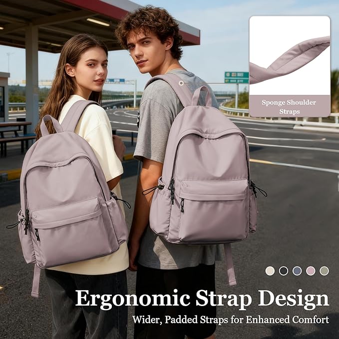 High School Bags Casual Daypack For Men Women Lightweight College Bookbag Waterproof Purple School Backpacks For Girls Boys Travel Laptop bag