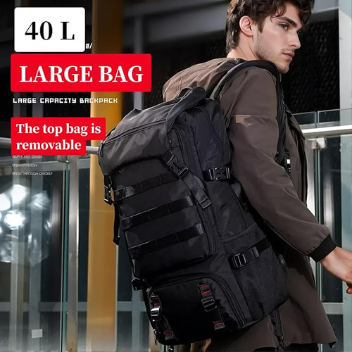 40L Travel Backpack, 15.6 Inch Laptop Backpack for Men Women, Waterproof Rucksack Casual Daypack with Shoe Compartment for Work Business Hiking