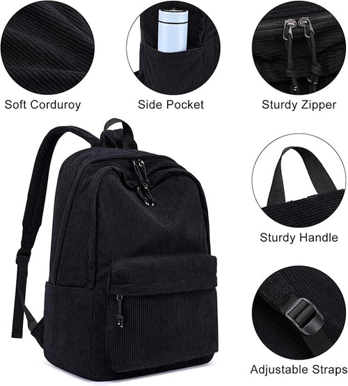 Backpack for School Boys and Girls, Lightweight School Bookbag for Teens, College Students Women & Men, Cute Large Laptop Backpack Fits 15.6 Inch Notebook (Machine Washable)
