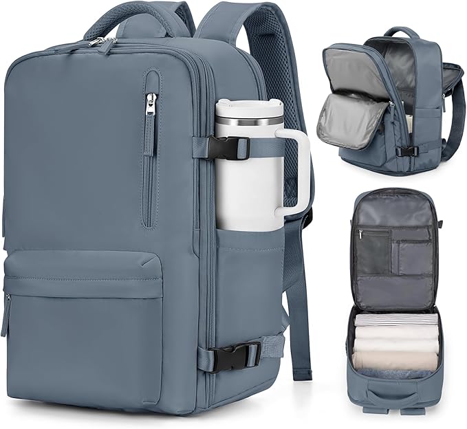 VGCUB Large Travel Backpack Bag for Women Men,Carry on Backpack,17 Inch Laptop Business Work Waterproof Backpack with Laptop Compartment,Person Item Flight Approved,Mochila de Viaje,Royal Blue