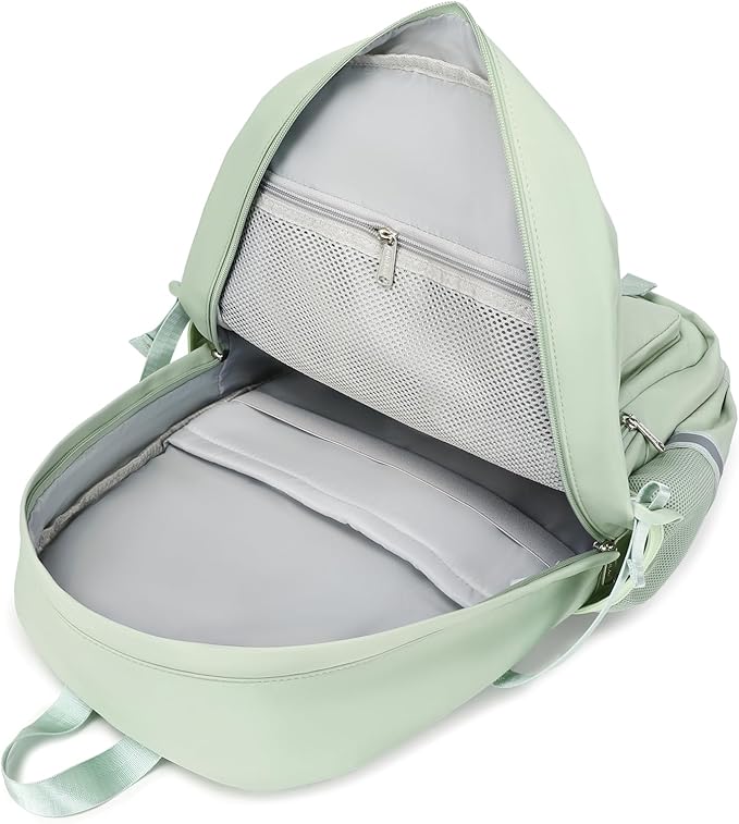 School Backpack for Girls & Women, Bookbag for Middle School & College, Large Travel Daypack for Laptop (Mint green)