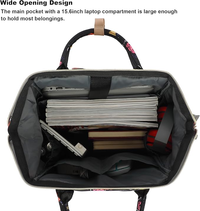 Laptop Backpack for Women Men, 15.6 inch College School Backpack Bookbag for Work/School/Travel/Business (Cat)
