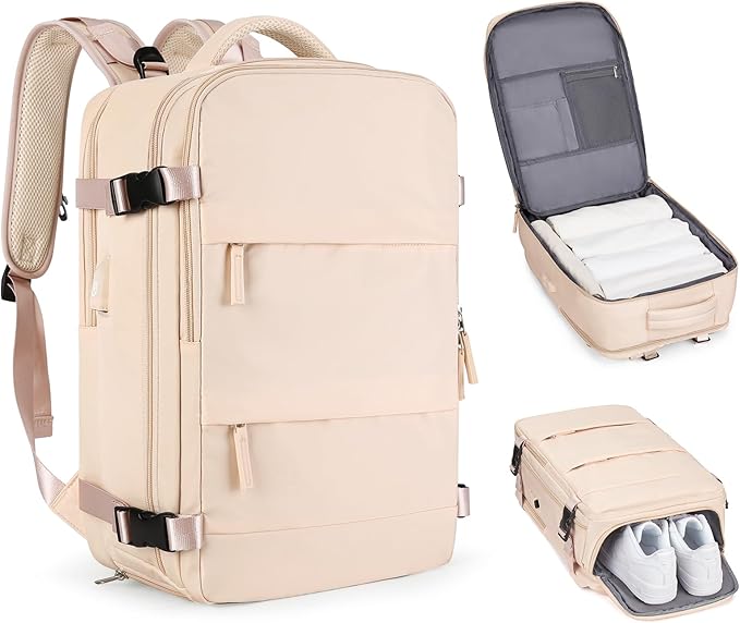 Carry On Backpack Flight Approved Personal Item Travel Backpack For Women Airline Approved Waterproof Sports Luggage Backpack Casual Daypack Small Hiking Backpack