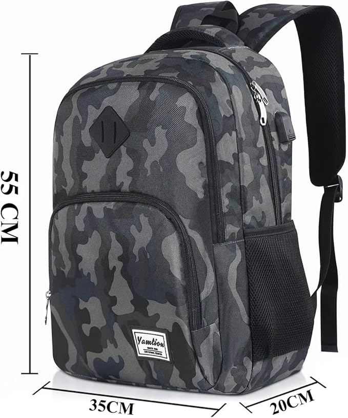 YAMTION 17.3 Inch Backpack Teenager Boy Man School Bag Computer School Business Leisure College School School Work University Travel School
