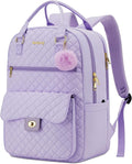 Cute Backpacks for Girls, Big Student Laptop Bag for College Women Middle High School Teens Designer Bookbag Purse Daypack Travel, Purple