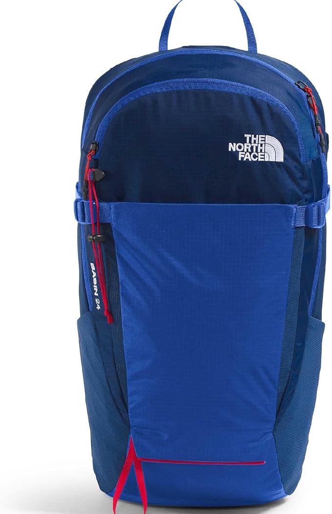 The North Face Basin 24 Liter Technical Daypack with Rain Cover - Unisex, Hiking Pole Attachment, Compression Straps, Estate Blue/TNF Blue, One Size