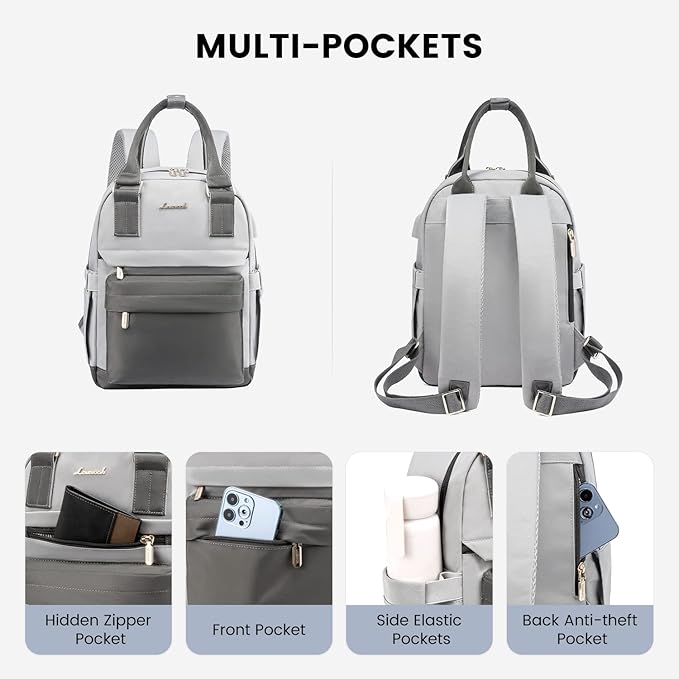 LOVEVOOK Mini Backpack for Women Stylish Waterproof Backpack Purse with USB Port, Cute Daypack for College Travel Party