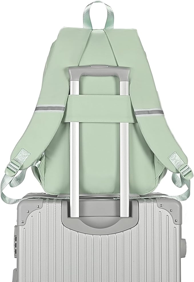 School Backpack for Girls & Women, Bookbag for Middle School & College, Large Travel Daypack for Laptop (Mint green)