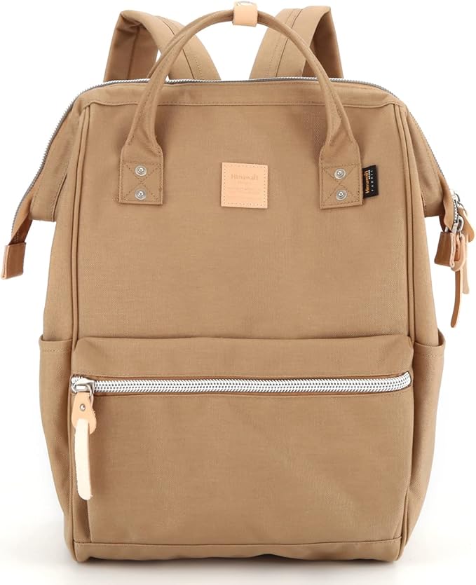 Himawari Large Travel Backpack with Laptop Compartment 17 Inch Roomy Doctor Bag College backpack for Women&Men-Not include USB Port (1882 Camel)