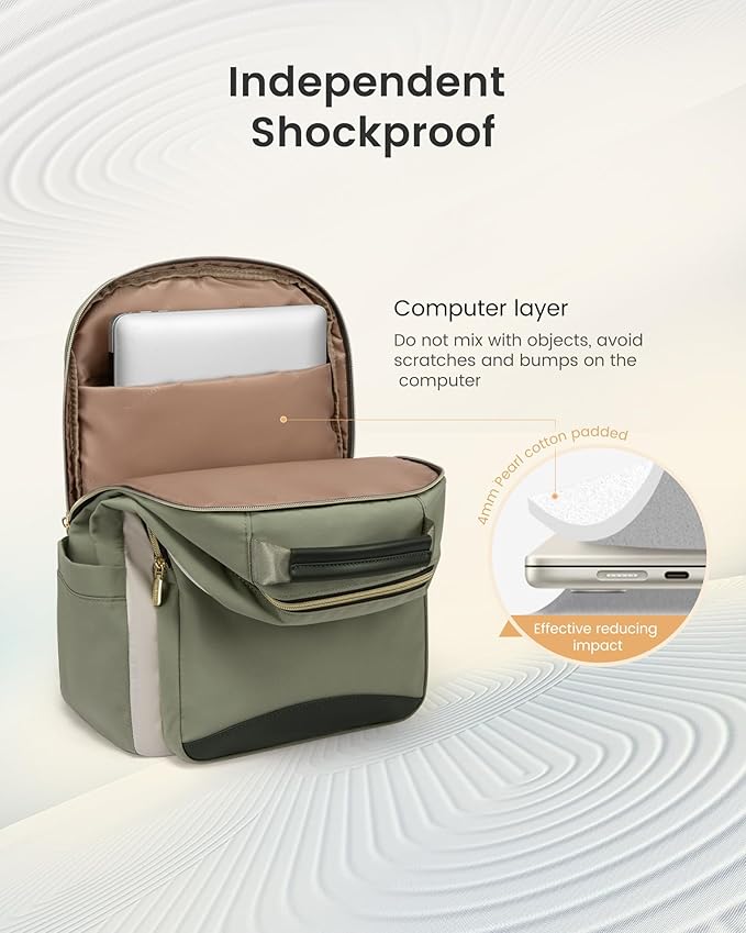 LOVEVOOK Laptop Backpack for Women, 15.6 Inch Work Business Backpack Purse for Teacher, Waterproof Nurse Bag College Bookbag for School, Casual Personal Item Travel Bag College Daypack