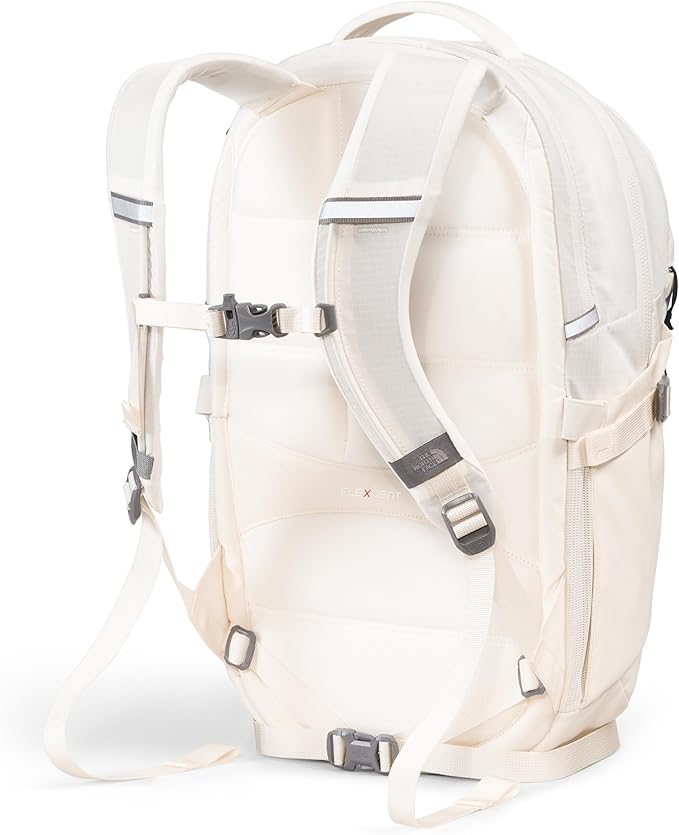 The North Face Women's Recon Everyday Laptop Backpack - Commuter Travel Bag, 18" Laptop Sleeve, Water-Repellent, Gardenia White/TNF Black-NPF, One Size
