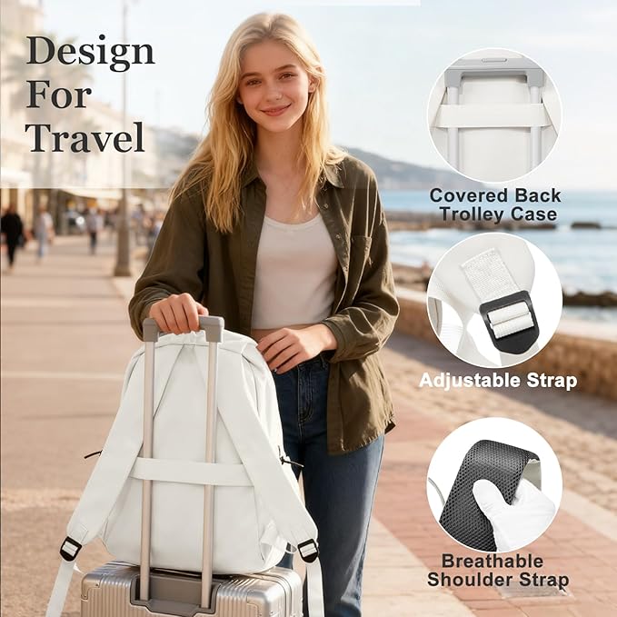 weradar Aesthetic College Backpack For Women Men,Fashion Student Bookbag,Classic High School Backpack For Teens