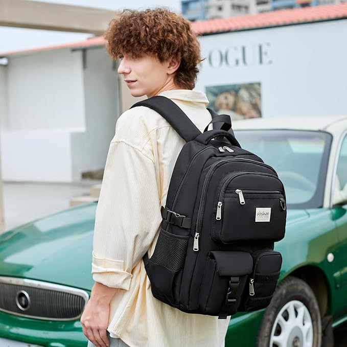 abshoo Large Heavy Duty Backpack For School College Bookbag Casual Multi Pocket Travel Backpacks