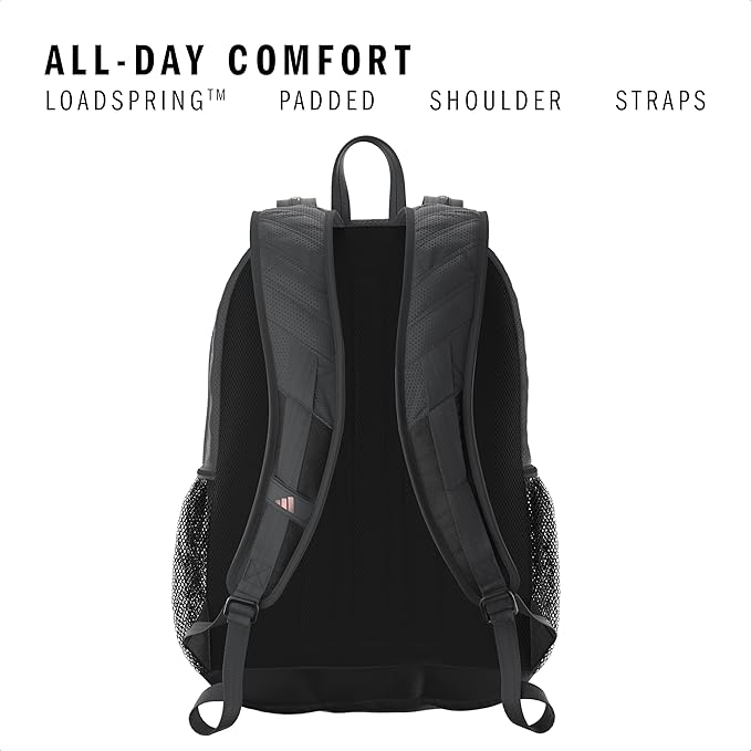 adidas Primetime Large Backpack for women and men, big bag with laptop sleeve