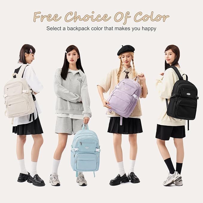 Lightweight Backpack for College & High School Backpack With Lots of Pockets Cute School Bag for Girls Boys, Large Capacity Bookbag for Women Men, Waterproof Teens Casual Daypack Backpack(Blue)