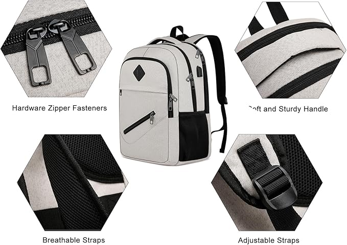 BIKROD Backpack for Girls Women, School Backpack for Teen Boys, Lightweight Casual High School Bookbag, Daily-use Travel Laptop Backpack Fits 15.6 Inch Notebook