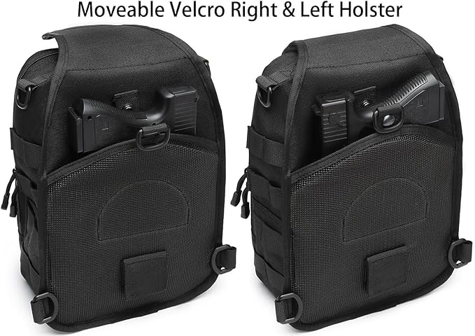 ATBP Small Tactical Holster Sling Backpack Accessories Shoulder Pouch Water Bottle & Radio Holder Crossbody Bag for Men