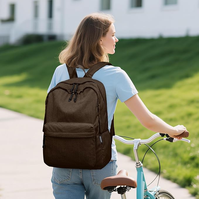 Backpack for School Girls and Boys, Lightweight School Bookbag for Teens, College Students Women & Men, Cute Large Laptop Backpack Fits 15.6 Inch Notebook (Machine Washable)