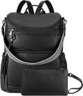 BOSTANTEN PU Leather Laptop Backpack for Women Designer Travel Backpack with Laptop Compartment Ladies Computer Shoulder Bags