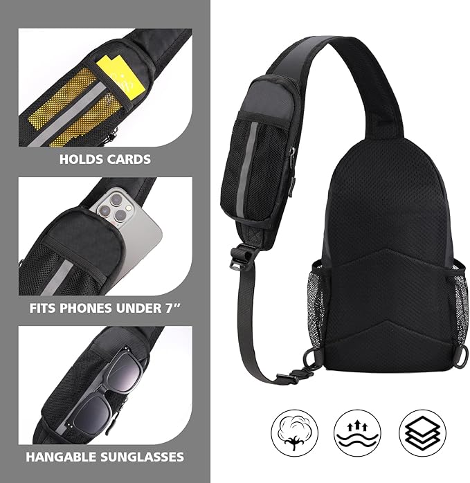 Sling Bag for men Crossbody Shoulder Backpack Chest Bag Travel Hiking Daypack | Travel, Hiking, Daypack