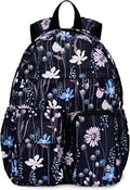 Women's Water-resistant Daypack Backpack, 15.6 Inch Laptop Compartment & Anti-Theft Pocket, Adjustable Padded Straps for Commuting, Travel, Work, College, Dreamy Flower