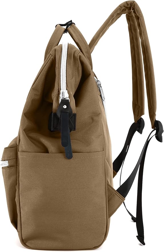 himawari Laptop Backpack for Women & Men 16 Inch - Water Resistant Anti-Theft Travel Backpack with USB Charging Port, Large Business Computer Bag for College (1881-mocha)