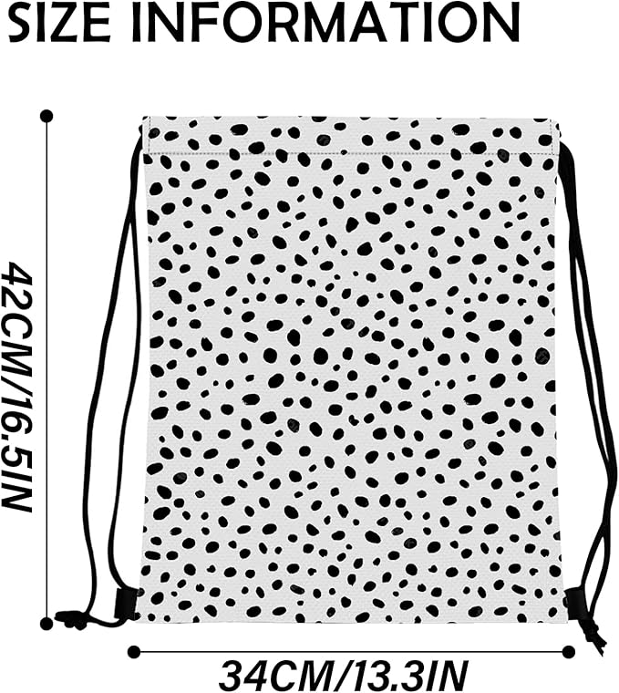 Drawstring Backpack Draw String Bag Waterproof for Sports Gym Beach Travel Cute Aesthetic Sackpack Men Women (13"×17")-Speckle Leopard Cheetah