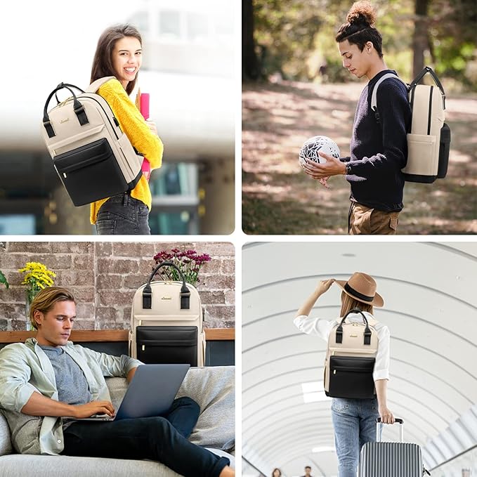 LOVEVOOK Laptop Backpack for Women Men 15.6 Inch Laptop Bag with USB Port Fashion Waterproof Backpacks Teacher Nurse Stylish Travel Bags Vintage Daypacks Bookbag for College School Work