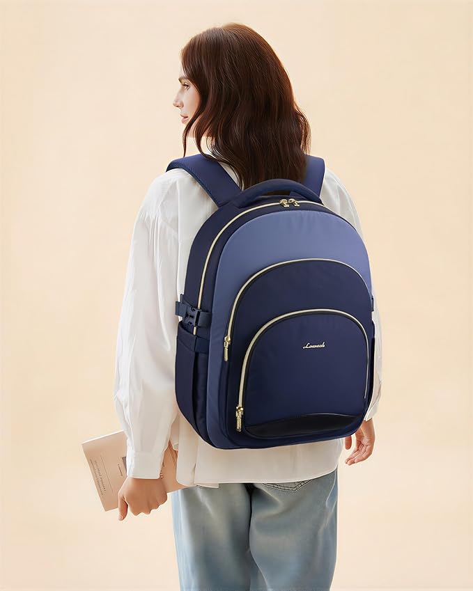 LOVEVOOK Laptop Backpack for Women, 15.6-Inch Work Backpack, College Bookbag Casual Personal Item Travel Bag Business Computer Daypack for Teacher Nurse, Gift