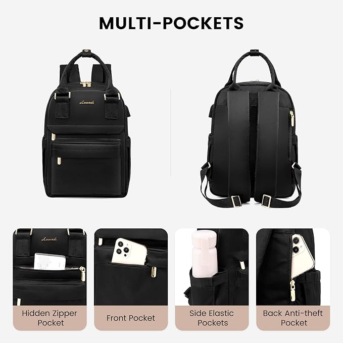 LOVEVOOK Mini Backpack for Women Stylish Waterproof Backpack Purse with USB Port, Cute Bookbag for College School Travel