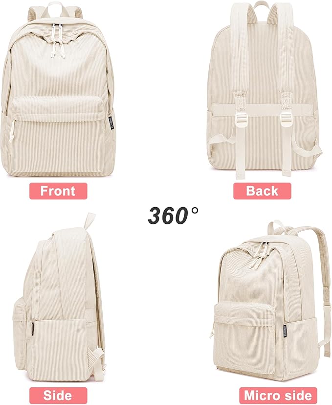 Backpack for School Girls and Boys, Lightweight School Bookbag for Teens, College Students Women & Men, Cute Large Laptop Backpack Fits 17.3 Inch Notebook (Machine Washable)