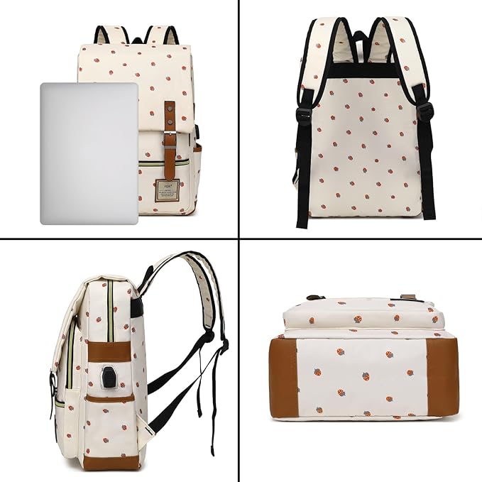 YGR Floral Laptop Backpack for Women, Female, School, Travel, Business, Outdoor Sports, Office, Work