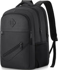 BIKROD Backpack for Men and Women, School Backpacks for Teen Boys Girls, Water Resistant Sturdy Anti Theft Travel Laptop Backpack, Black Student Bookbag Fits 15.6 Inch Laptop, Gifts