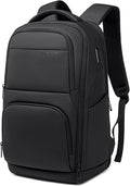 FENRUIEN Business Laptop Backpack for Men, Anti-Theft Travel Backpack with USB Charging Port, Water-Resistant Computer Pack Fits 15.6" Laptop, TSA-Friendly Commuter Daypack, Black