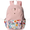ESVAN Corduroy Backpack Lightweight Fashion 17 inch Laptop Bag for Women Casual College (Corduroy Pink flower)