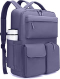 FODOKO Backpack for Work, Casual Backpack for Women Men Daypack Backpack for Travel College Bookbag Separate Compartment for 15.6 Inch Notebook Mistviolet