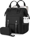 LOVEVOOK Laptop Backpack, Travel Bag with 17.3 inch Laptop Compartment, Water Resistant Teacher Nurse Doctor Work Bag, Anti-theft Daypack, Black