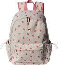 ESVAN Corduroy Backpack Lightweight Fashion 17 inch Laptop Bag for Women Casual College (Corduroy Pink strawberry)