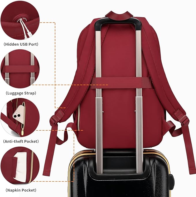 Medium Backpack Purse for Women Teacher Bag School Bookbags for Girls Middle School Laptop Backpack Work Backpack for Personal Essentials