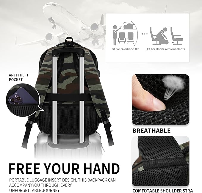 Classic Backpack for Men Women, School Backpack for Girls Boy Teens,15.6 Inch Laptop Bookbag with Reinforced Straps for College High School Work Business Computer Book Bag,mochilas para hombres