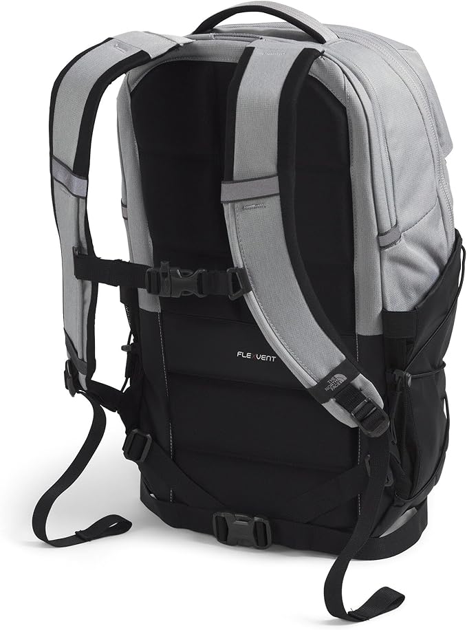 The North Face Borealis Commuter Laptop Backpack - Water Repellent, Laptop Sleeve, Large Main Compartment, Meld Grey Dark Heather/TNF Black-NPF, One Size