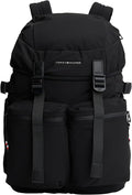 Tommy Hilfiger Mens Travel Flap Backpack,BLACK One Size