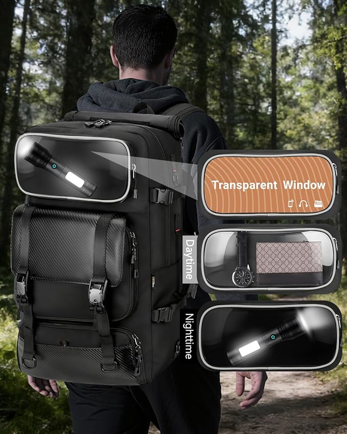 Travel backpack for men,60L Extra Large Carry on Backpack Durable Convertible Duffle Bag with Shoe Compartment Fit for 17 Inch Laptop for travel, camping,Weekender Hiking