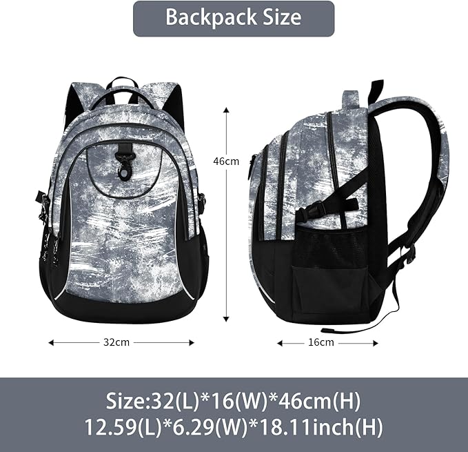rickyh style School Backpack Travel Bag for Men & Women Lightweight College Back Pack with Laptop Compartmen (23MOSE)