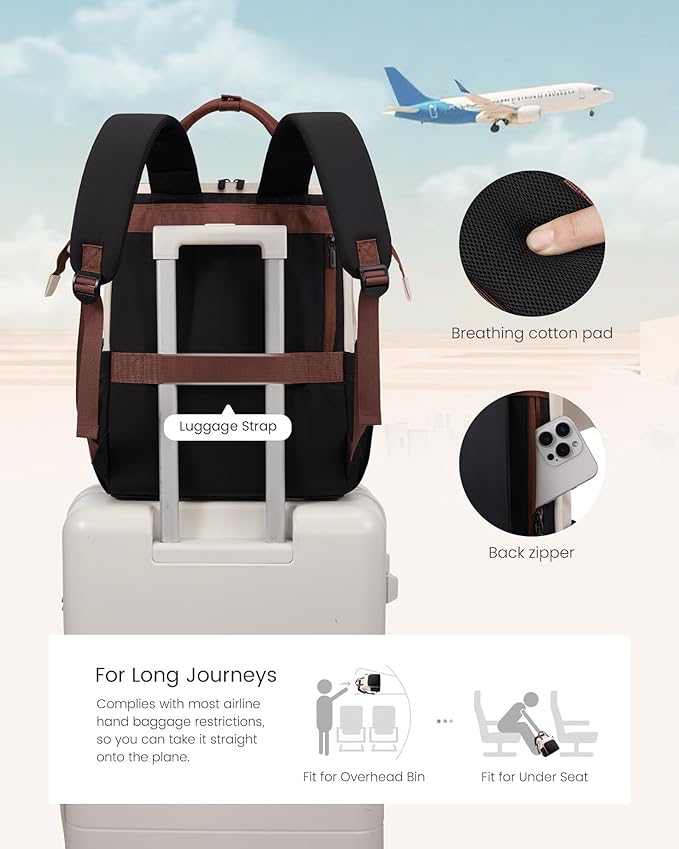 LOVEVOOK Laptop Backpack for Women, 15.6 inch Work Travel Backpack Purse, Puffer Quilted Laptop Backpack Casual Daypack for Nurse Teacher，Green and White