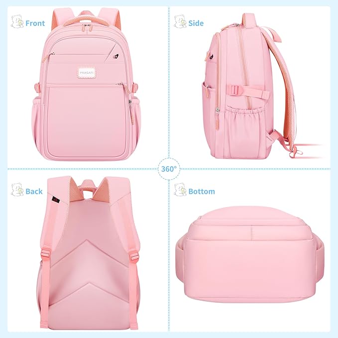 Aesthetic Backpack for School Cute Laptop Pink Backpack Teens Girls Travel Casaul Daypack Lightweight Book Bags