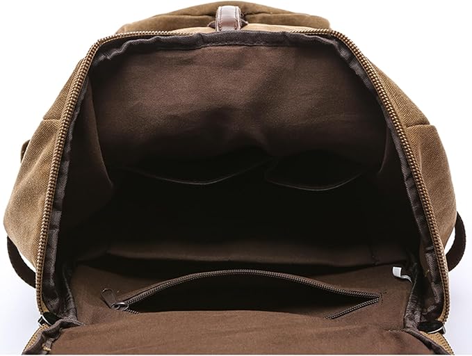IT'SCARL Large backpack for men,Travel backpack,Carry on, Canvas big bag,Work back pack(khaki)