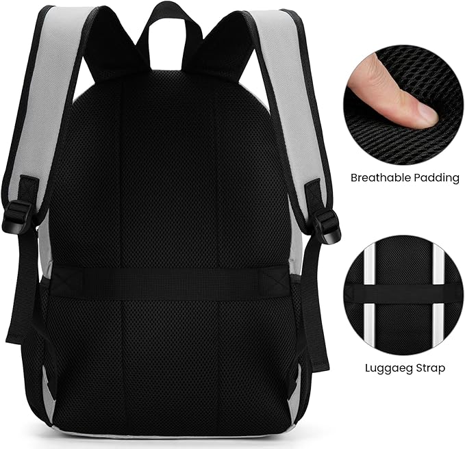 BIKROD Backpack for Men and Women, Lightweight Casual School Backpack for Teens Boys and Girls, Daily-use Travel Laptop Backpack with 17.3 Inch Notebook, High School Bookbag