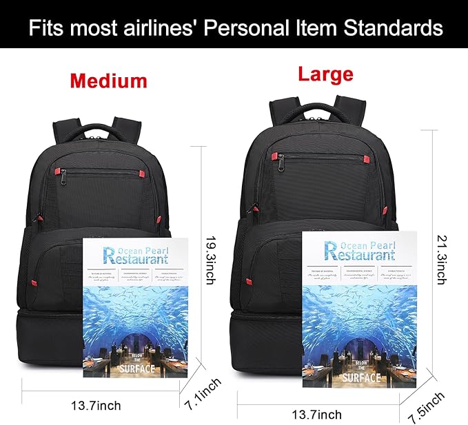 seyfocnia Gym Backpack for Men, Waterproof Sports Backpacks With Shoe Compartment Lightweight Workout Trainning Back Pack Casual Travel Daypack-Black